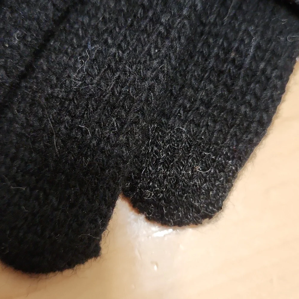 Coco And Carmen Pearltastic Convertible Gloves Wool Blend Embelished Black